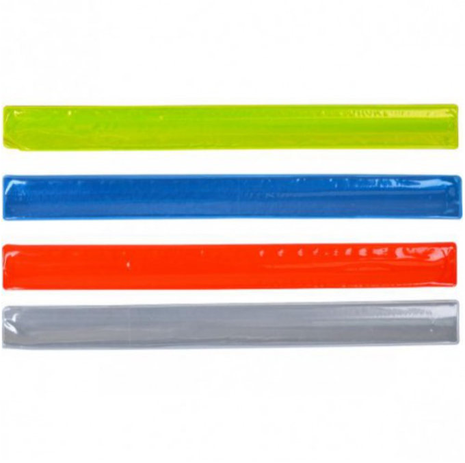 Браслет світловідбивний 30 см однотонний синій на руку - Синій, фото 1