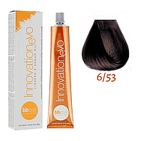 6/53 Крем-фарба для волосся BBCOS Innovation Evo блондин темно-золотистий червоне дерево100 мл