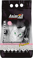 Наполнитель для кошачьего туалета AnimAll Бентонитовый комкующий с ароматом детской пудры 8.6 кг (10 л) Белый