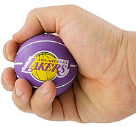 Мини-мяч баскетбольный для дриблинга Wilson NBA Dribbler Los Angeles Lakers 6 см (WTB1100PDQLAL)