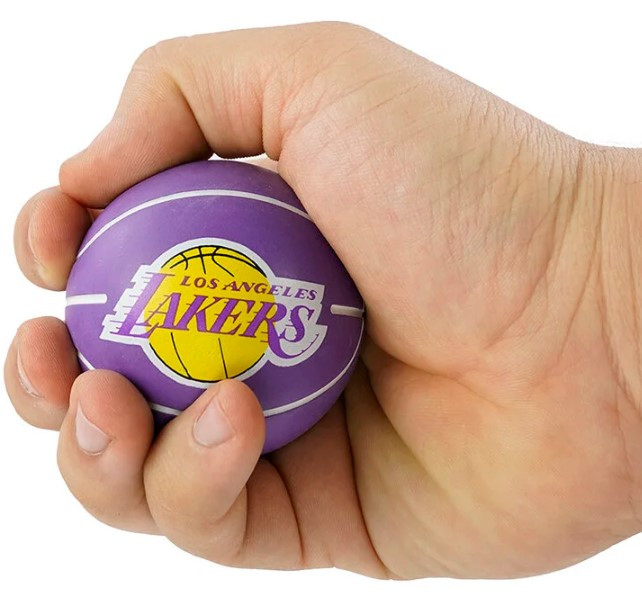 Міні-м'яч баскетбольний для дриблінгу Wilson NBA Dribbler Los Angeles Lakers 6 см (WTB1100PDQLAL), фото 1