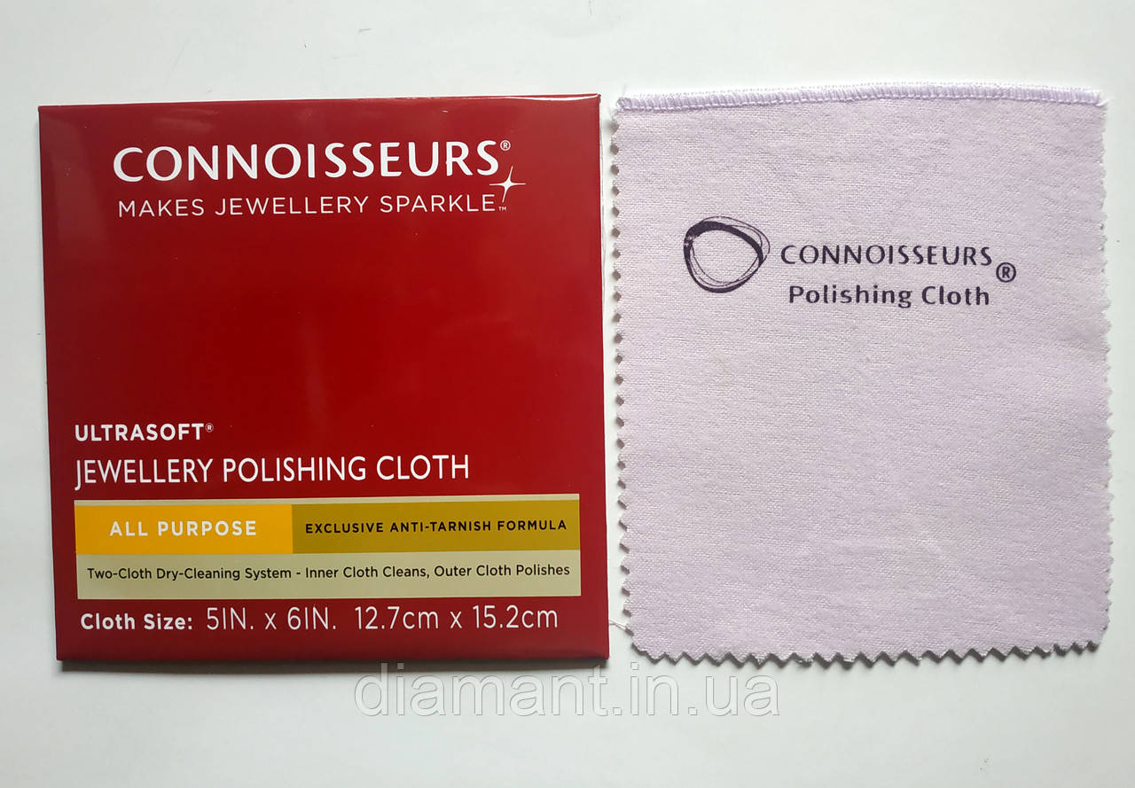 Серветка CONNOISSEURS для чищення ювелірних виробів в індивідуальній упаковці