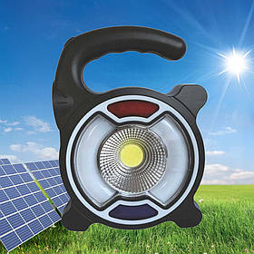 Ліхтар ручний Ліхтарик на сонячній батареї світлодіодний LED FL-3130 акумуляторний для дому та кемпінгу