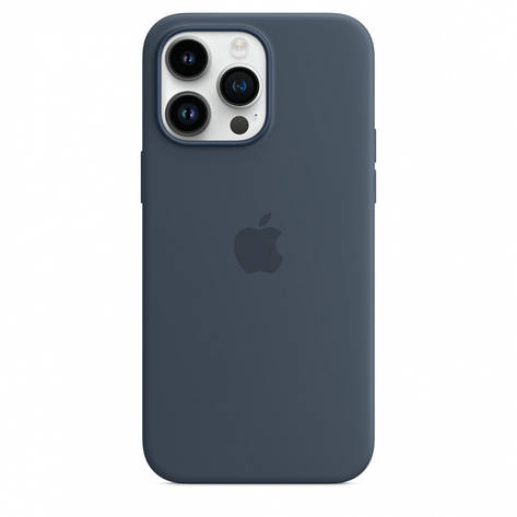 Чохол Silicone Case Premium для iPhone 14 Pro Max Storm Blue, фото 1