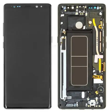 Дисплей для Samsung N950 Galaxy Note 8 з сенсорним склом в рамці (Сірий) Сервісний оригінал