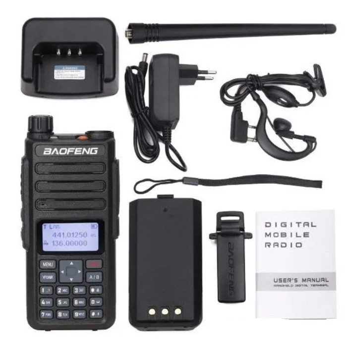 Цифрова, портативна рація DMR Baofeng DM-1801, фото 1