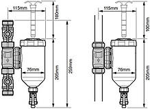 Магнітний фільтр Sentinel Eliminator Vortex 300, 3/4", фото 6