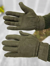 Зимові тактичні флісові рукавички ЗСУ олива