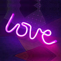 Неоновый светильник ночник декоративной Neon LOVE Lamp Любовь розовый свет