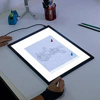 Світловий планшет для малювання і копіювання з LED-підсвіткою А4 формату Kinder Goods Білий