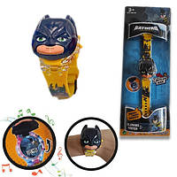 Детские электронные наручные часы Batman (бетмен) Light Music Watch с подсветкой и с мелодией 3 в 1 черный