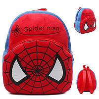 Детский плюшевый дошкольный рюкзак для мальчиков Spider Man(Человек Паук) синий