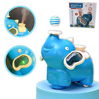 Слонёнок жонглер с шариком и увлажнитель воздуха интерактивная игрушка Kinder Goods elephant Синий
