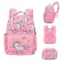 Детский дошкольный рюкзак Единорог Unicorn розовый для девочек
