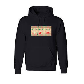 Худі з принтом "Візерунок з оленями" ялинки, ПРЕМІУМ