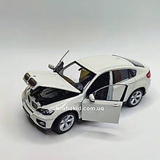 Металева машина BMW X6 "Welly" масштаб 1:24, розмір 19 см, фото 4