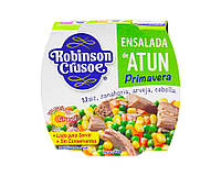 Салат с тунцом консервированный Примавера Robinsone Crusoe Ensalada de Atun Primavera, 160 г 7804621470289