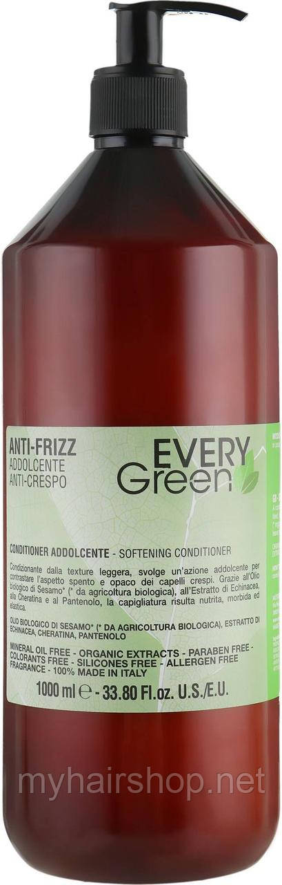 Кондиціонер для зволоження та розплутування волосся Dikson Every Green Anti Frizz Conditioner 1000 мл