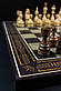 Шахи, шашки, нарди з дерева ручної роботи з аплікацією бронзового коліру, фото 8