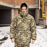 Бушлат тактичний Soft Shell Grifon на флісі Піксель, фото 2