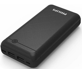 Зовнішній акумулятор Philips Power Bank 20000 mAh PD Black (DLP1720CB), фото 2