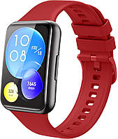 Ремешок Jsota для Huawei Watch Fit 2 (Силиконовый) Красный