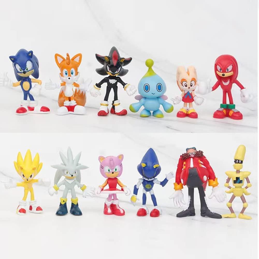 Набір іграшки фігурки Сонік Їжачок Super Sonic і його друзі, 12 шт.