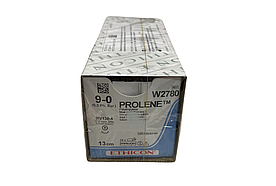 Хірургічна нитка Ethicon Пролен (Prolene) 9/0, довжина 13 см, кільк. голка 4,7 мм, W2780