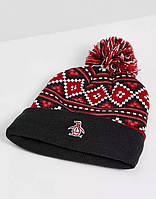 Original Penguin classic knit bobble hat in red шапка унисекс оригинал - Розмір S-M