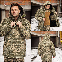 Бушлат тактичний Soft Shell Grifon на флісі Піксель 54 розмір