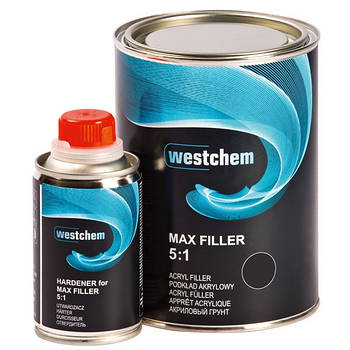 Акриловий грунт-наповнювач Westchem Max Filler HS чорний 0.8 л (із затвердником 0.16 л)