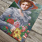 ММРП-005 Елегантна леді з букетом троянд, худ. Эмілі Вернон, набір для вишивання бісером картини, фото 5