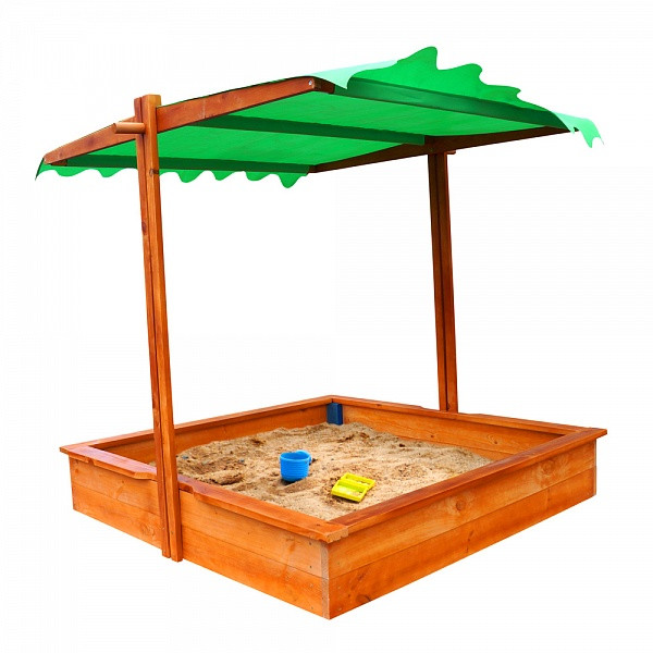 Детская игровая песочница с тентом SB-27 деревянная на площадку - фото 3 - id-p284148828