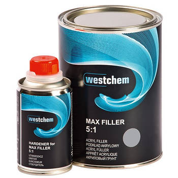 Акриловий грунт-наповнювач Westchem Max Filler HS сірий 0.8 л (із затвердником 0.16 л)