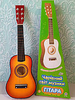 Детская гитара "Волшебный мир музыки" | Детская деревянная гитара 6 струн | Дитяча гітара
