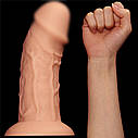 Фалоімітатор значного розміру 9.5'' Realistic Curved Dildo, фото 4