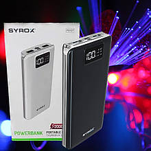 Повербанк Power Bank Syrox 20000 mAh зовнішній акумулятор портативна зарядка з дисплеєм (PB107) белый