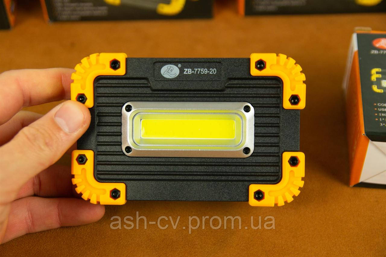 LED ліхтар, прожектор COB LELITEN PL1156 (AAA або 18650)