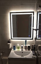 Дзеркало для ванної кімнати Контур з подвійним підсвічуванням
