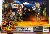 Фигурки Динозавр Дилофозавр и Клэр Jurassic World Dominion Claire and Dilophosaurus Mattel GWM28