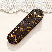 Дно для сумки с шипами мини 18*5 см Темно-коричневое LV