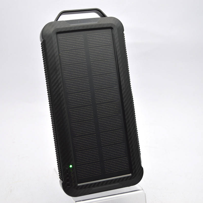 Зовнішній акумулятор з сонячною панеллю Solar Power Bank Veron SP3010 10000mHa Black/Чорний