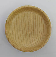 Тарелка для подачи деревянная, ясень d 18 см, высота 3.8 см.