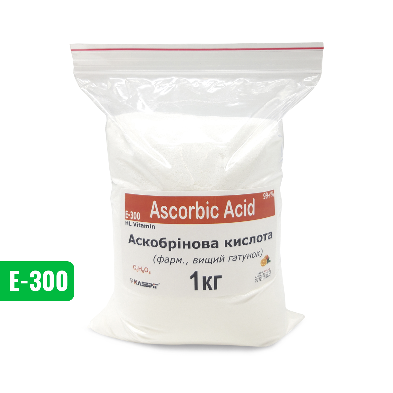 Аскорбінова кислота 1кг фарм. Харчова добавка Е-300: продажа, цена в ...