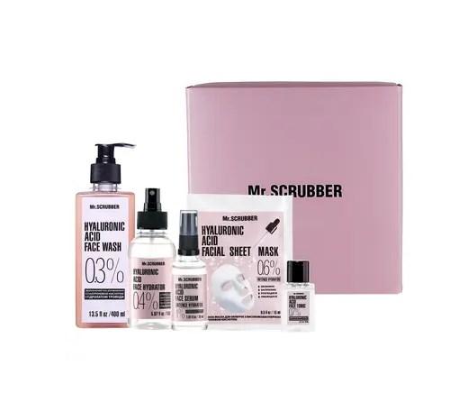 Набір косметики для догляду за обличчям Hyaluronic acid Mr. Scrubber з 5 продуктів, фото 1