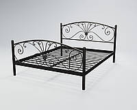 Кровать металлическая с изножьем Дармера Черный глянец 140*190 см (Tenero TM) 160х190, Чорний глянець