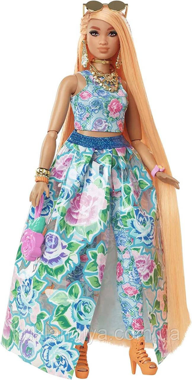 Лялька Barbie Extra Fancy у квітковому костюмі з кошеням, фото 1