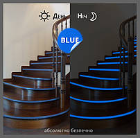 Накладки на щаблі світні в темряві без електрики та батарейок — Синій