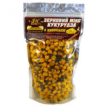 Прикорм 3KBaits Зерновий мікс кукурудза-конопля 400 г