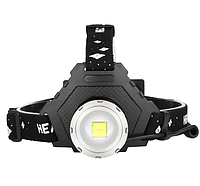 Мощный налобный фонарь аккумуляторный P50, 3 режима, LED фонарик на голову, черный прожектор, GN1